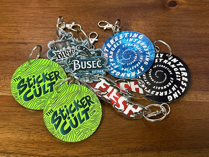 various keychains