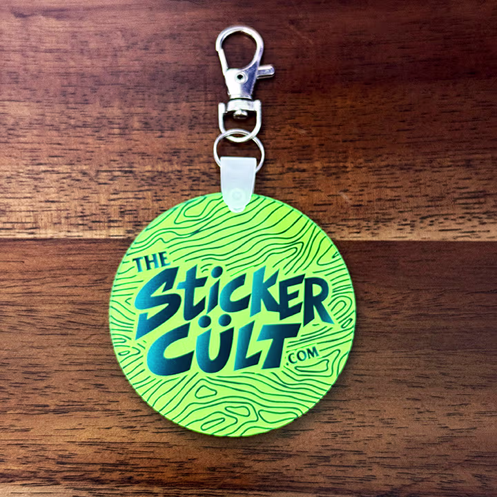 single keychain circular shaped no tab for cutout hole