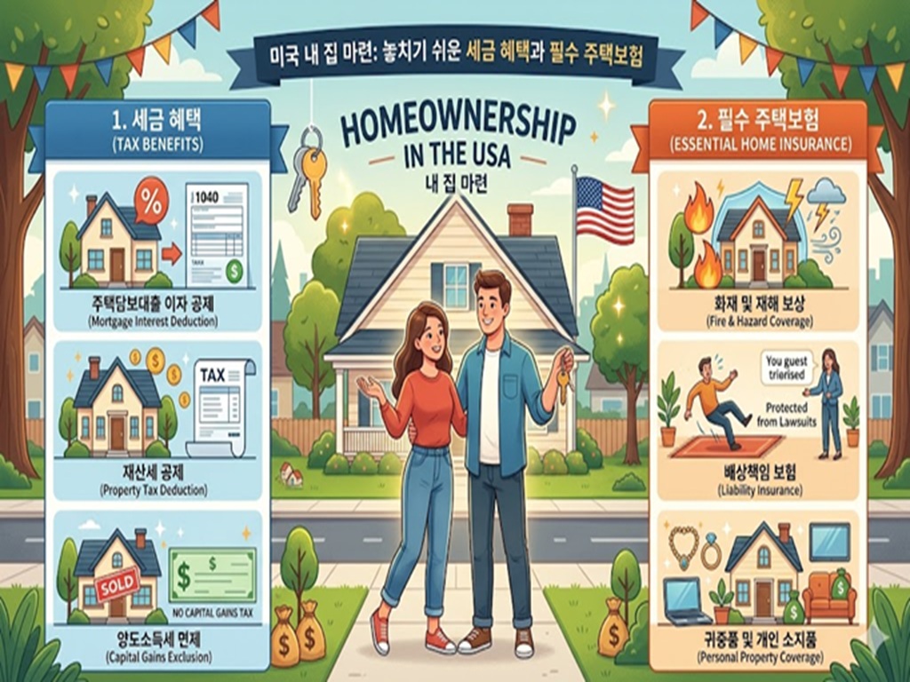 미국에서 내 집 마련할 때 놓치기 쉬운 세금 혜택과 필수 주택보험