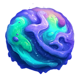 Creative planet design element for Pureweb digital agency