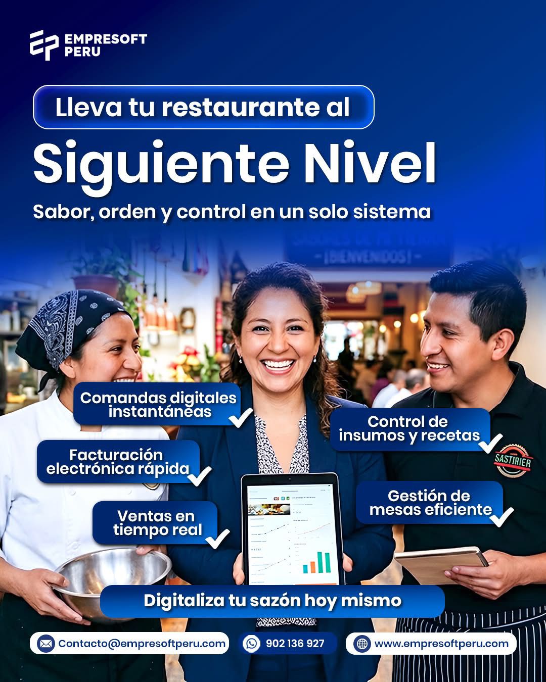 EMPRESOFT presenta su sistema de gestión para restaurantes, desarrollado a la medida