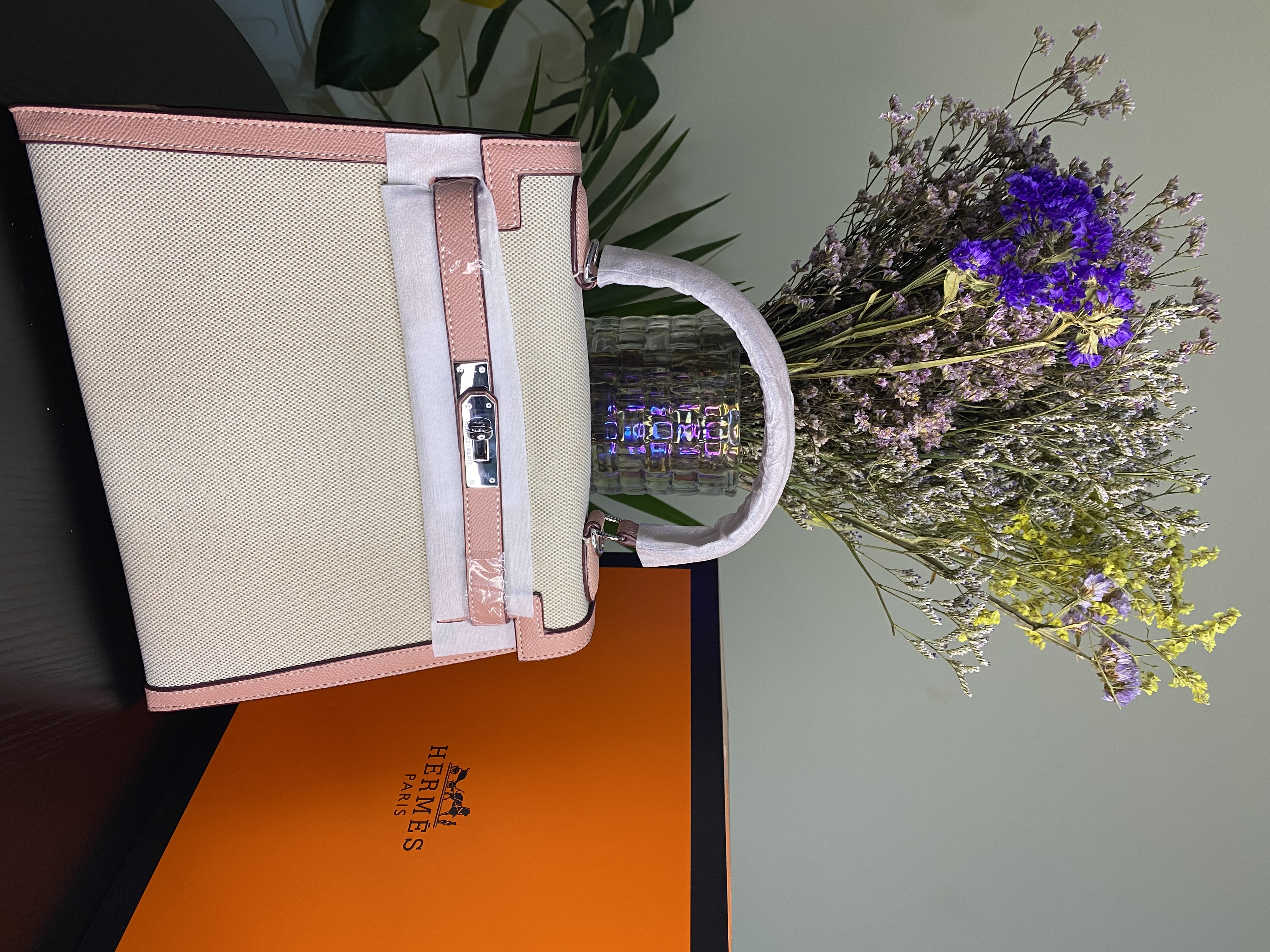 Hermès Kelly Toile & Leather view 4