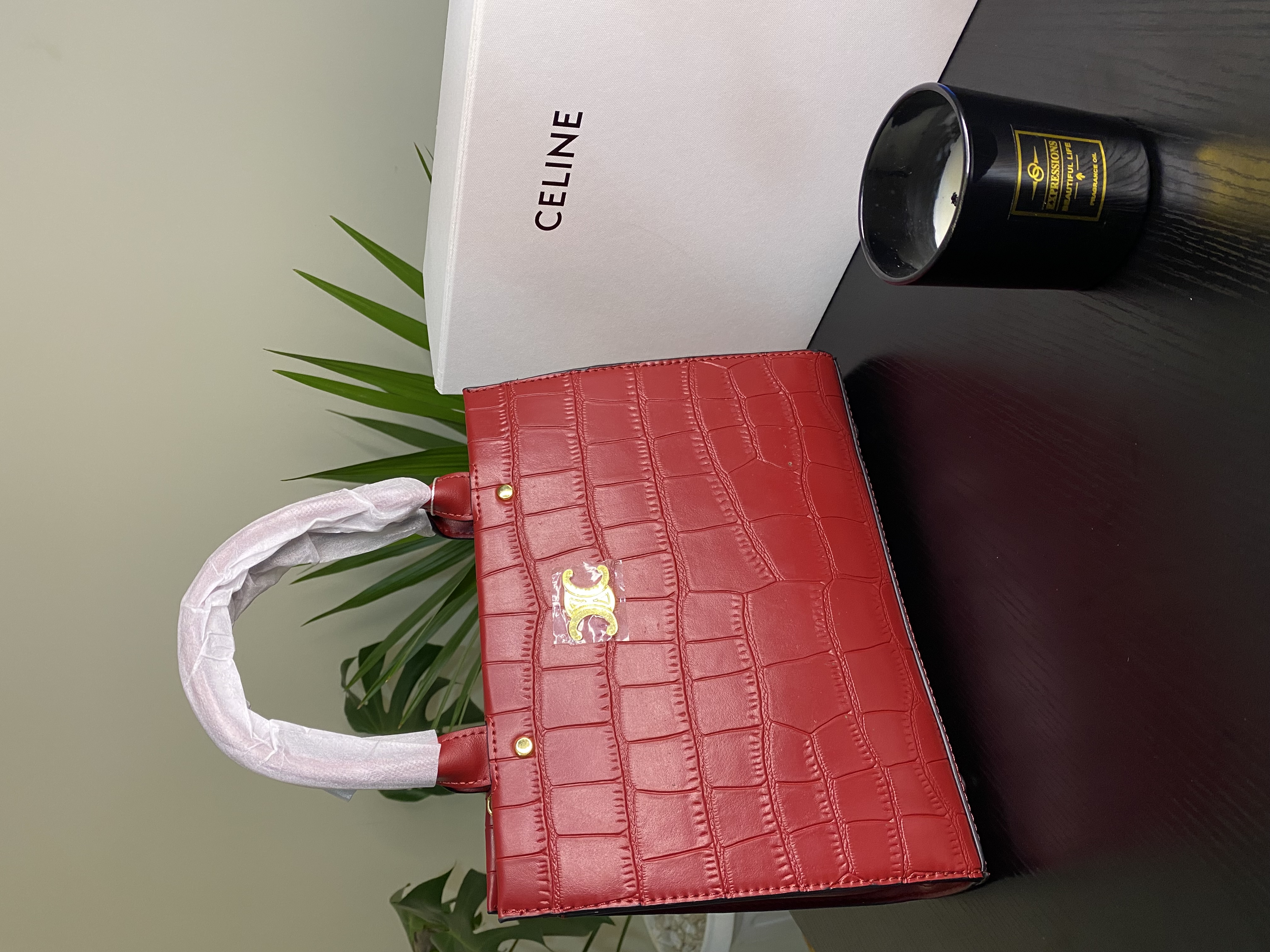 Celine Croc-Embossed view 4