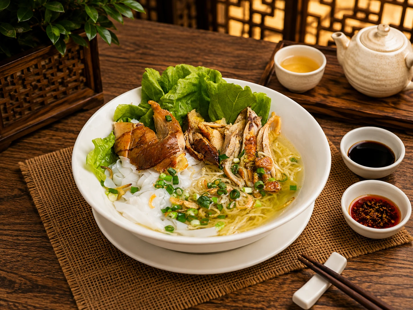 Hủ Tíu Mì Gà Xé