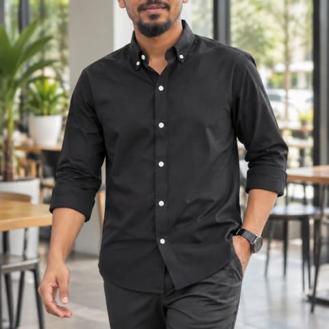 Oxford Cotton Embroidered Shirt