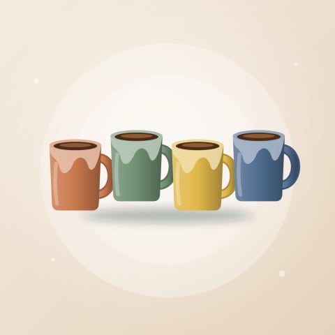 Lumi Home Ceramic Mug Set (4 pcs)