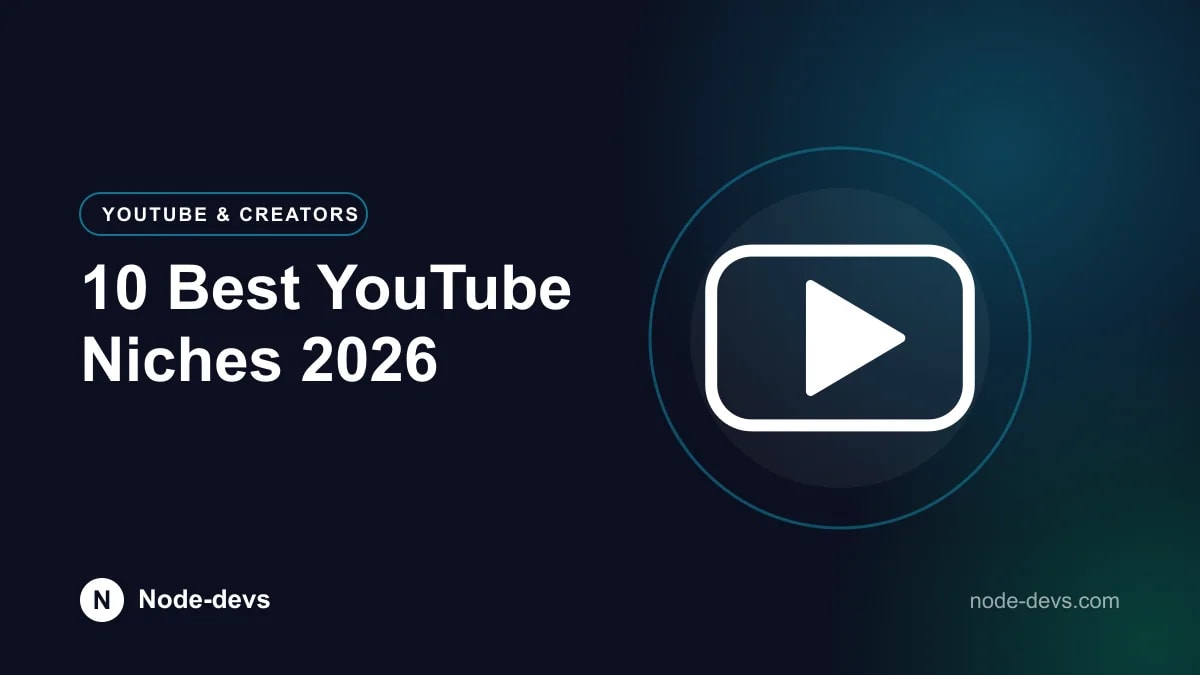 10 Best YouTube Niches 2026 - YouTube & Creators guide by Node-devs