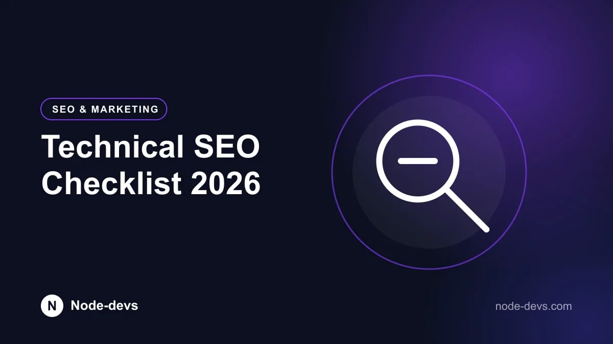 Technical SEO Checklist 2026 - SEO & Marketing guide by Node-devs