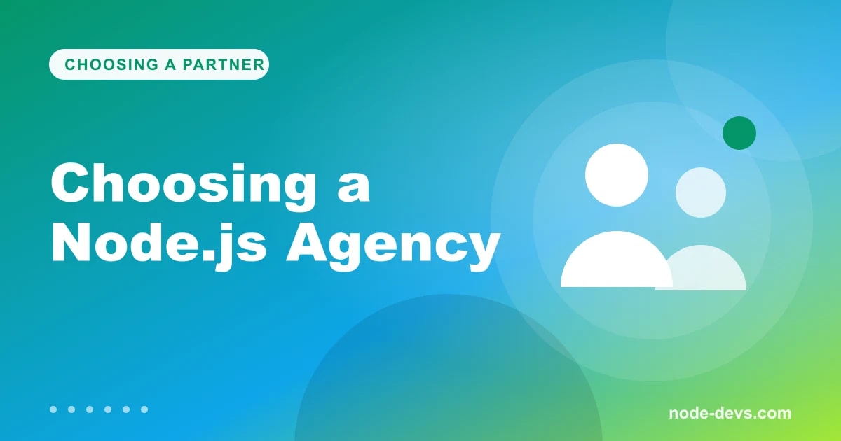 How to choose a Node.js development agency - team collaboration illustration