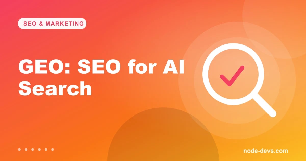 Generative engine optimization GEO - magnifying glass with checkmark over search results