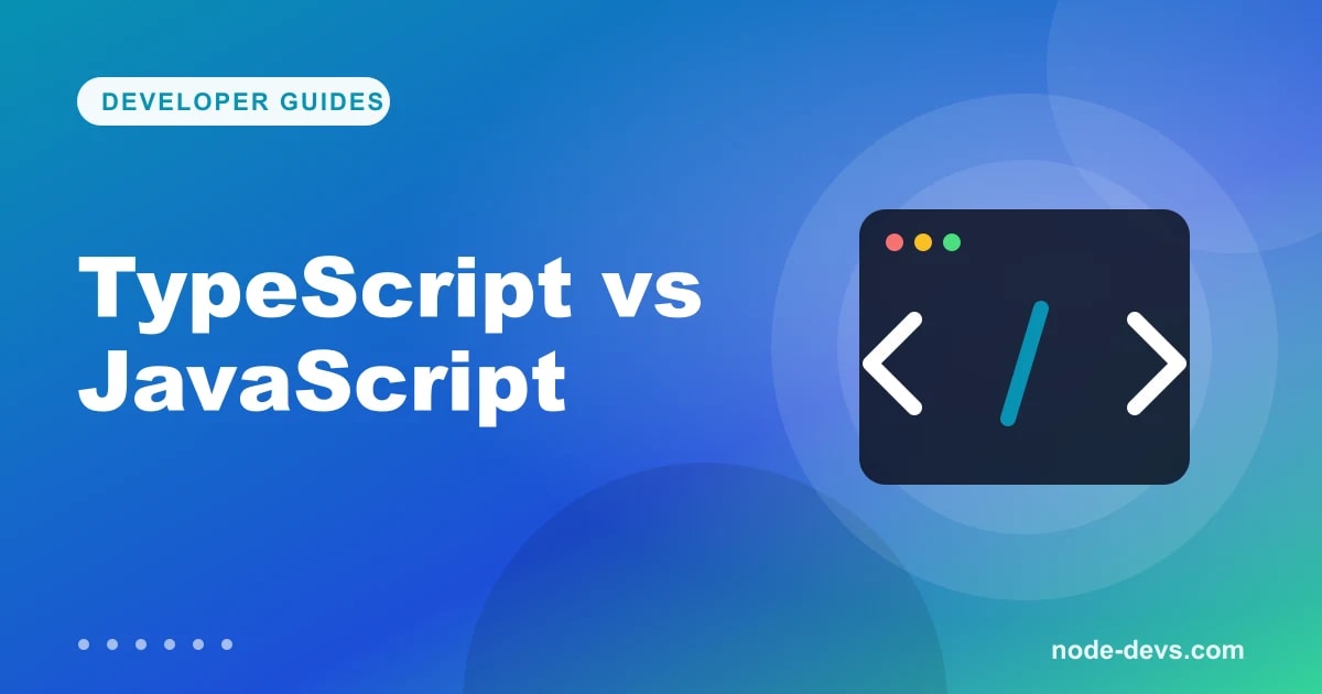 TypeScript vs JavaScript comparison - code brackets illustration