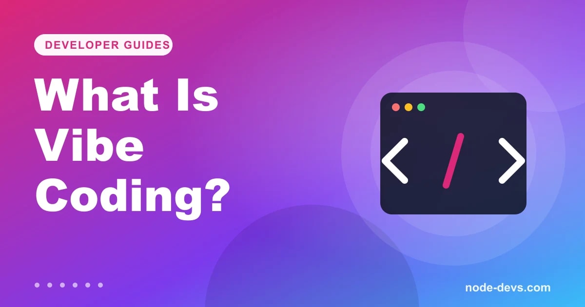 What is vibe coding - code editor window with brackets and slash