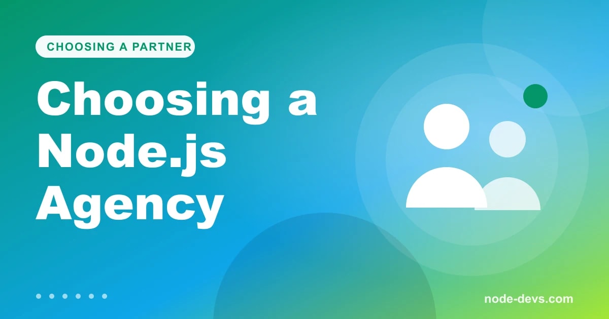 How to choose a Node.js development agency - team collaboration illustration