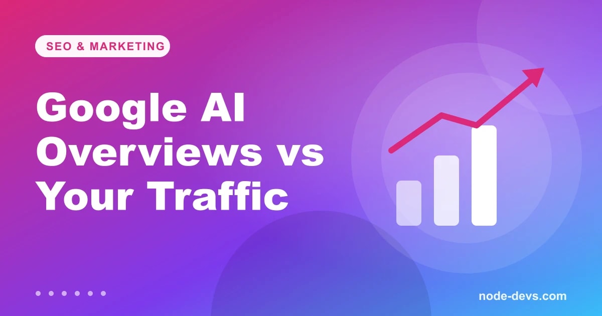 Google AI Overviews and SEO strategy - growth chart with upward arrow