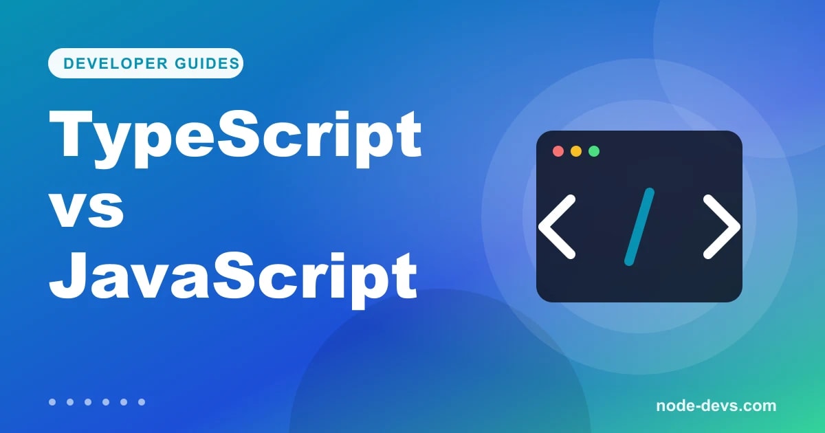 TypeScript vs JavaScript comparison - code brackets illustration