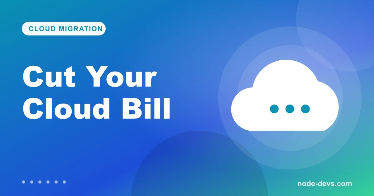 Cloud cost optimization - white cloud icon on gradient background