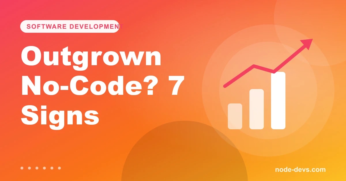 Signs you have outgrown no-code - rising chart illustration