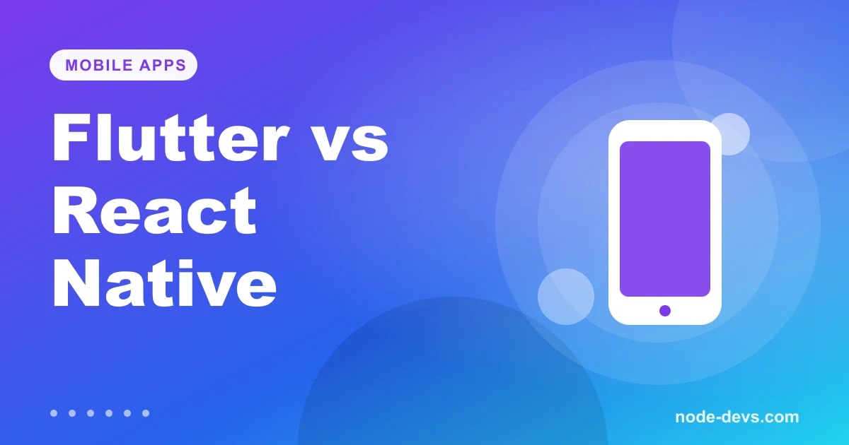 Flutter vs React Native comparison - smartphone illustration
