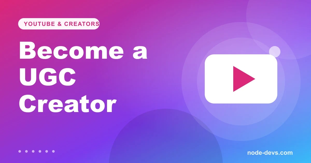 How to become a UGC creator - video play button illustration