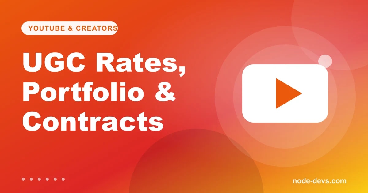 UGC creator rates and contracts - play button illustration