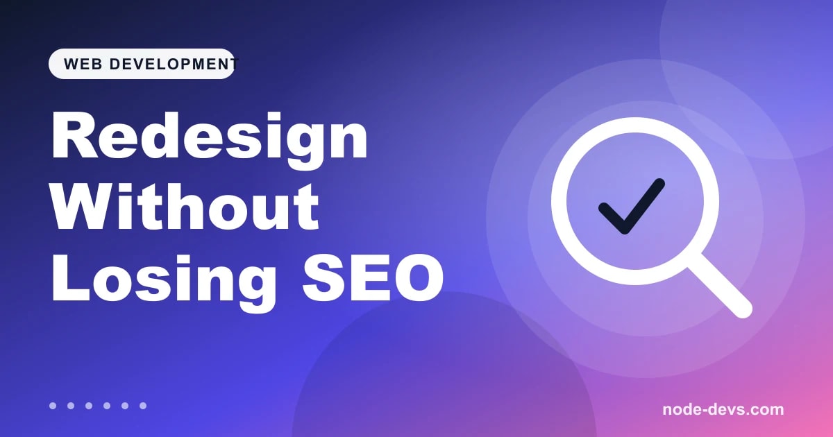 Website redesign checklist - search magnifier with checkmark