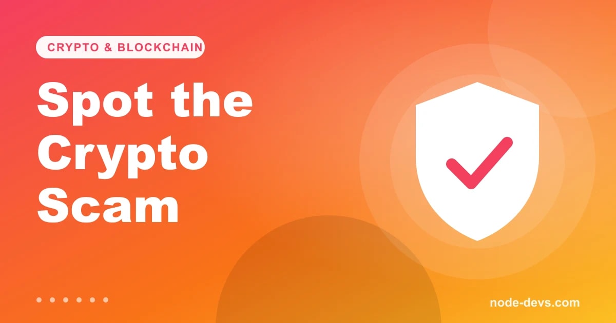 Crypto scams - shield with checkmark illustration