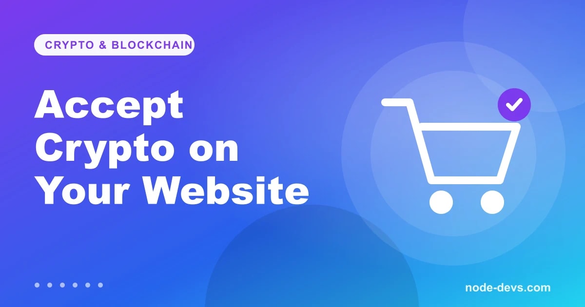 Accept crypto payments on your website - shopping cart illustration