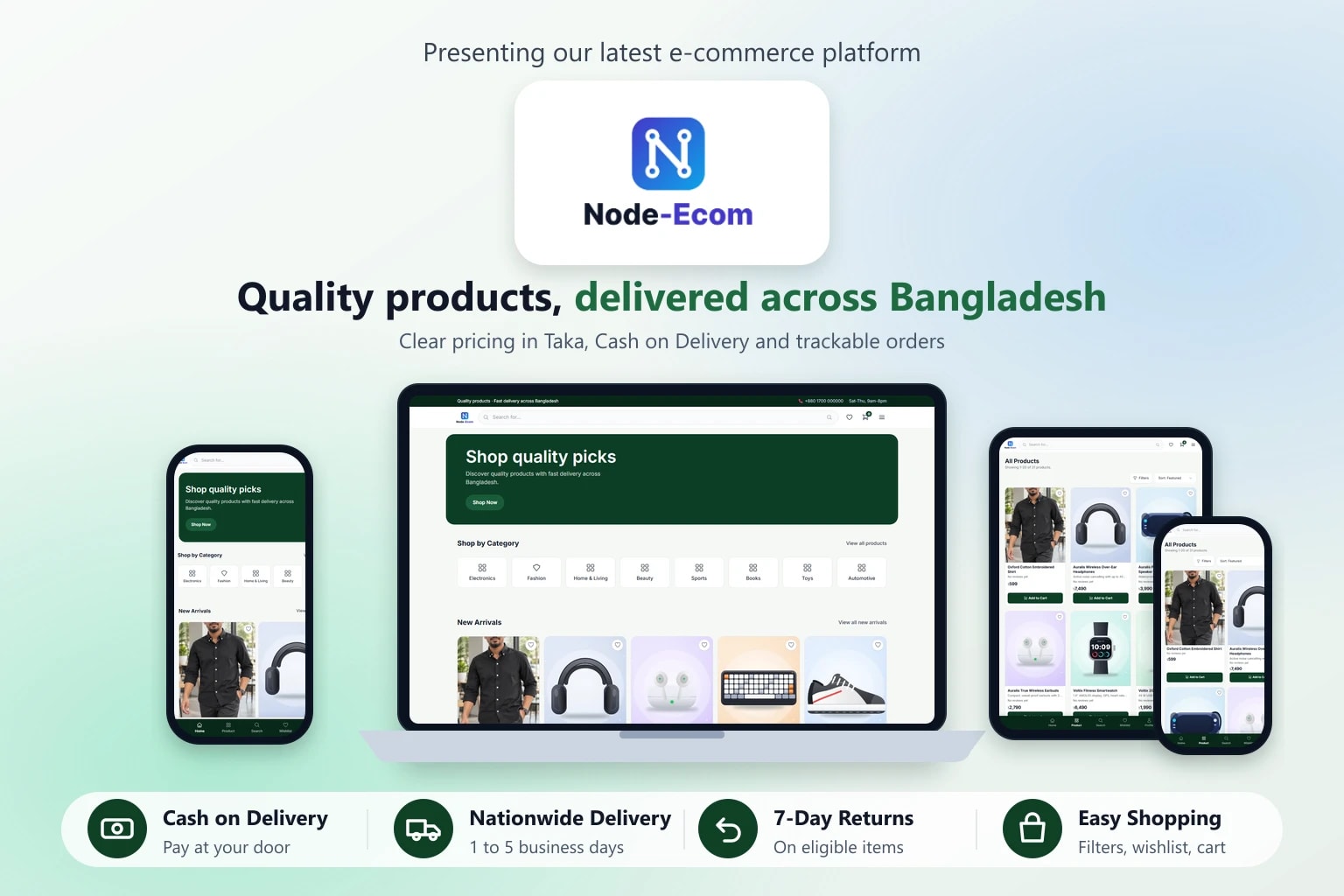 Node-Ecom: Online Store for Shoppers in Bangladesh - E-COMMERCE case study by Node-devs