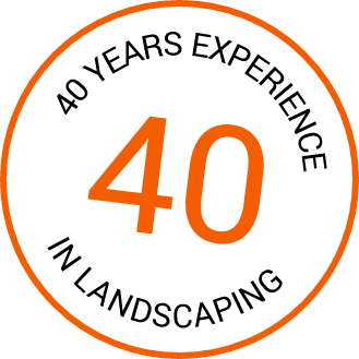 40 years experience in Landscaping badge