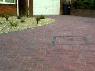 A newly laid paved driveway