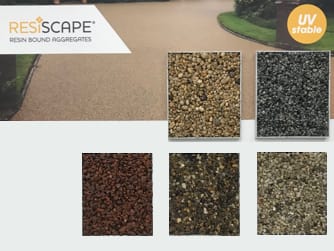 A sample of resin colours