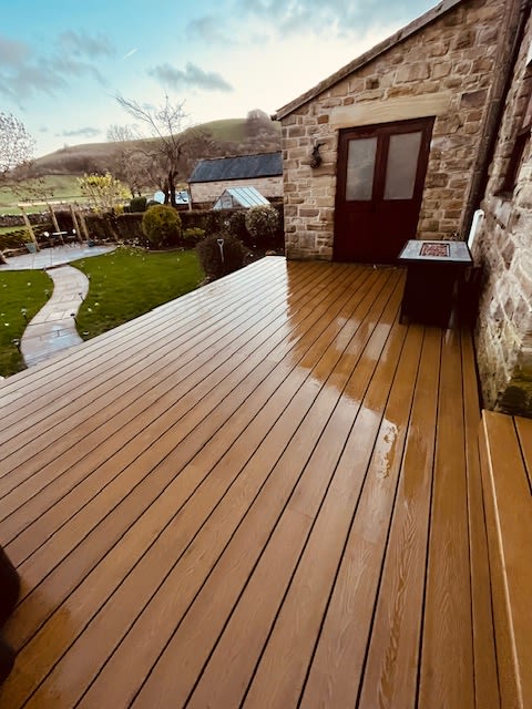 New patio, lawn and path
