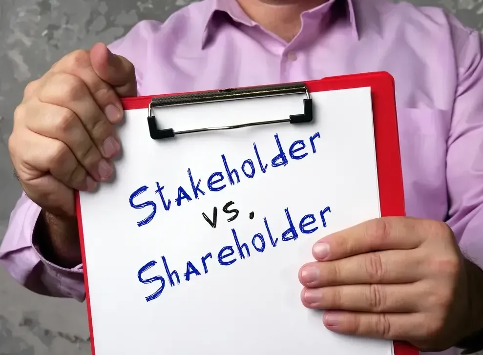 How does a Shareholder differ from a Stakeholder?