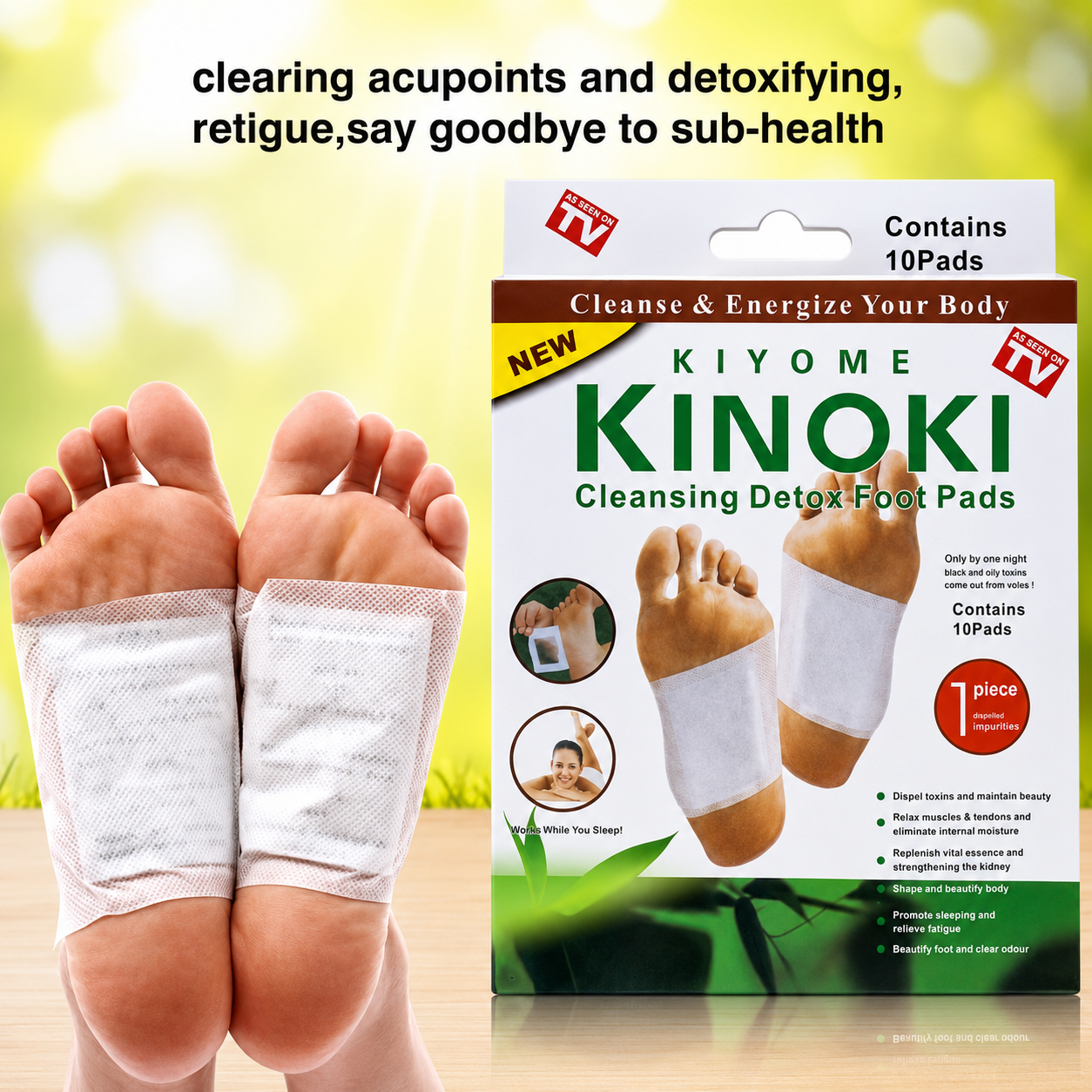 Kinoki Detox Foot Patch – Herbal Cleansing Pads (10 Pads)