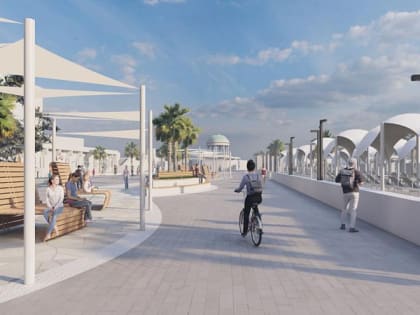 В Сочи продолжается третий этап реконструкции набережной пляжа «Ривьера»