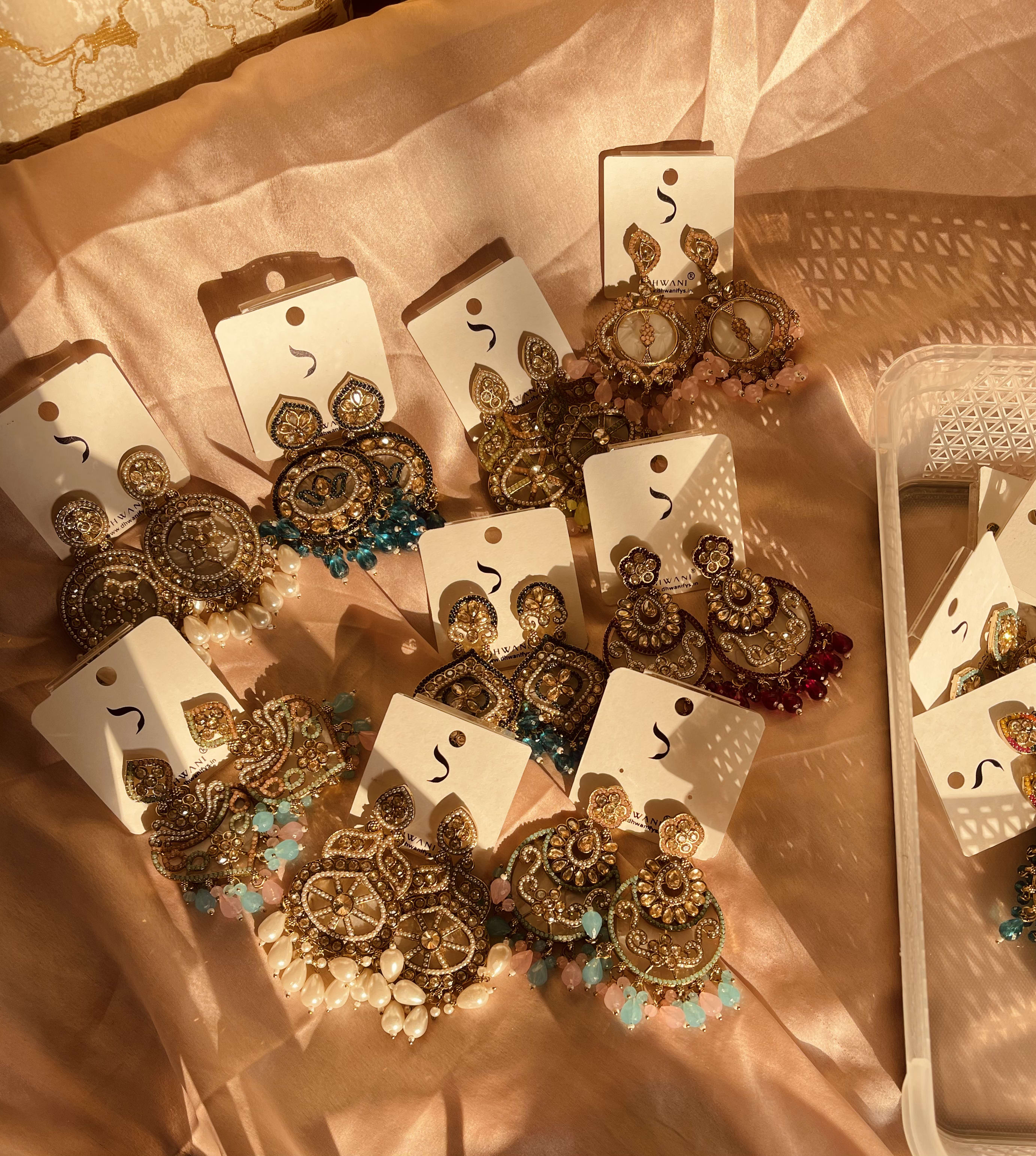 Pakistani Shadow Stoned Earrings