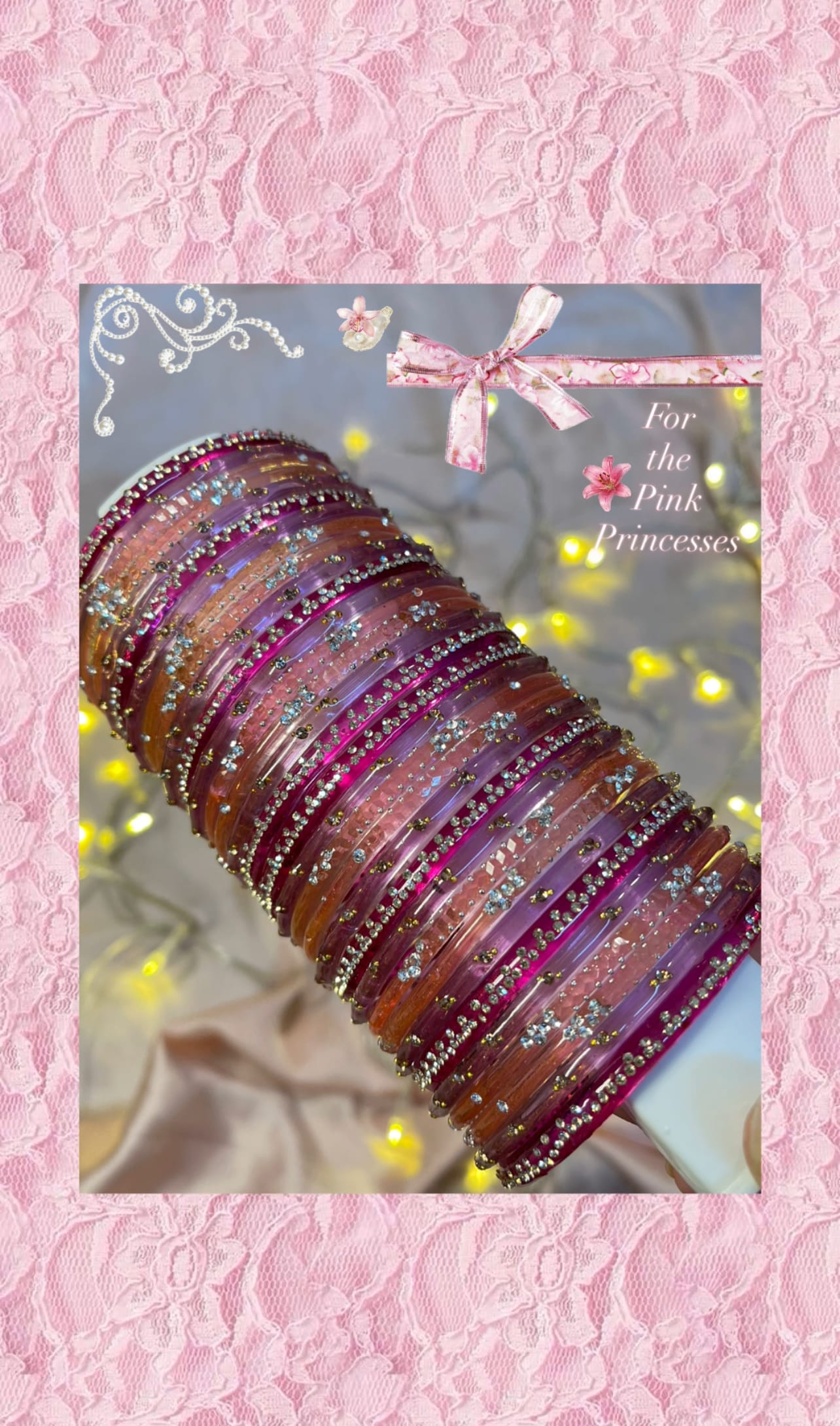 Pink & Purple Set P&P — Pink-Purple jewelry piece