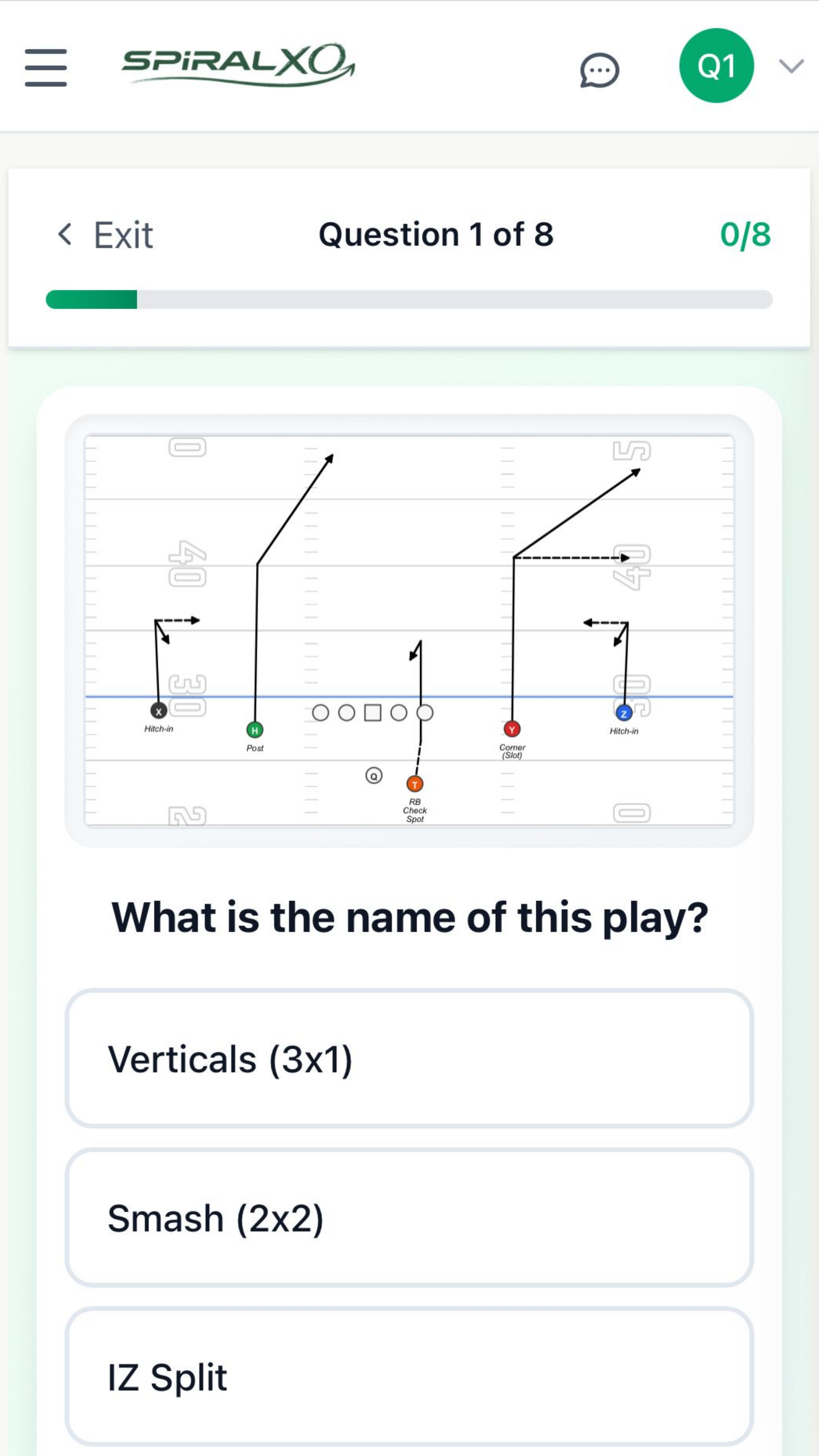 Player Quiz Interface