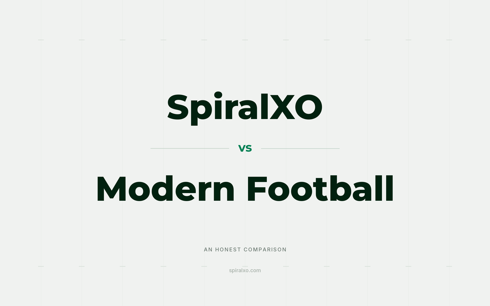 Side by side comparison of Modern Football play tagging and SpiralXO connected program workflow