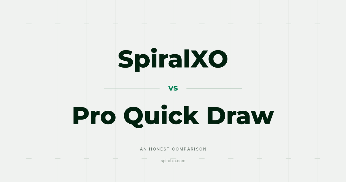 SpiralXO vs Pro Quick Draw an honest comparison