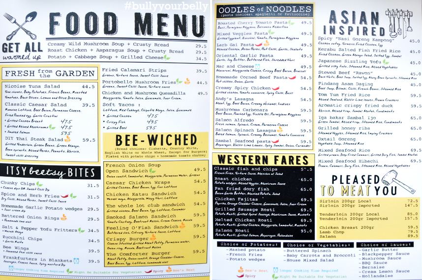 Menu andalan Miss Bee Providore