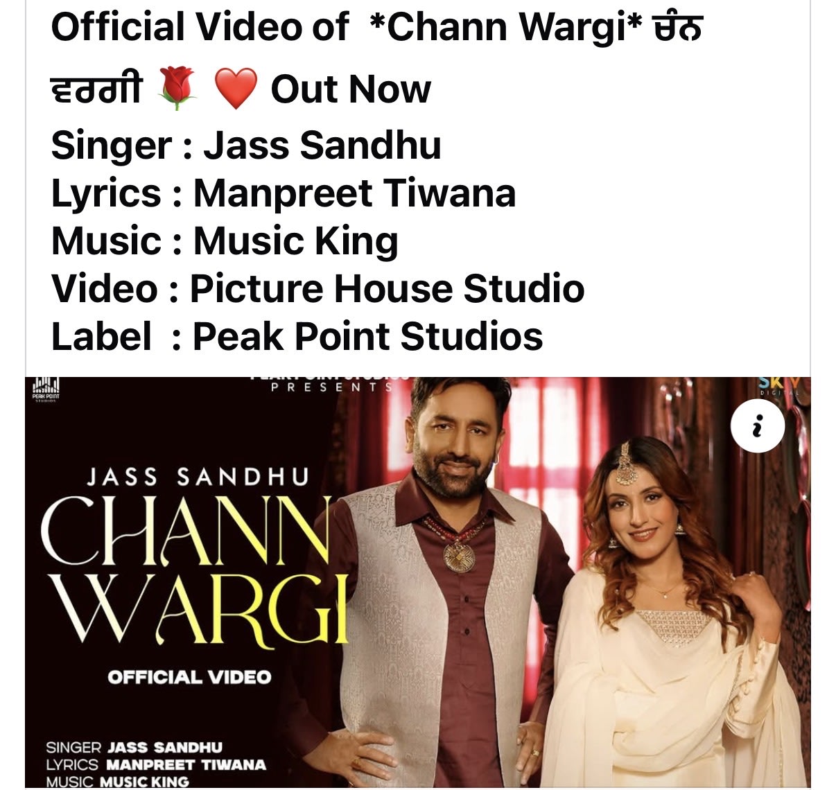 Chann Wargi by Jass Sandhu in Bathinda, Punjab, India, Punjab | PunjabsList