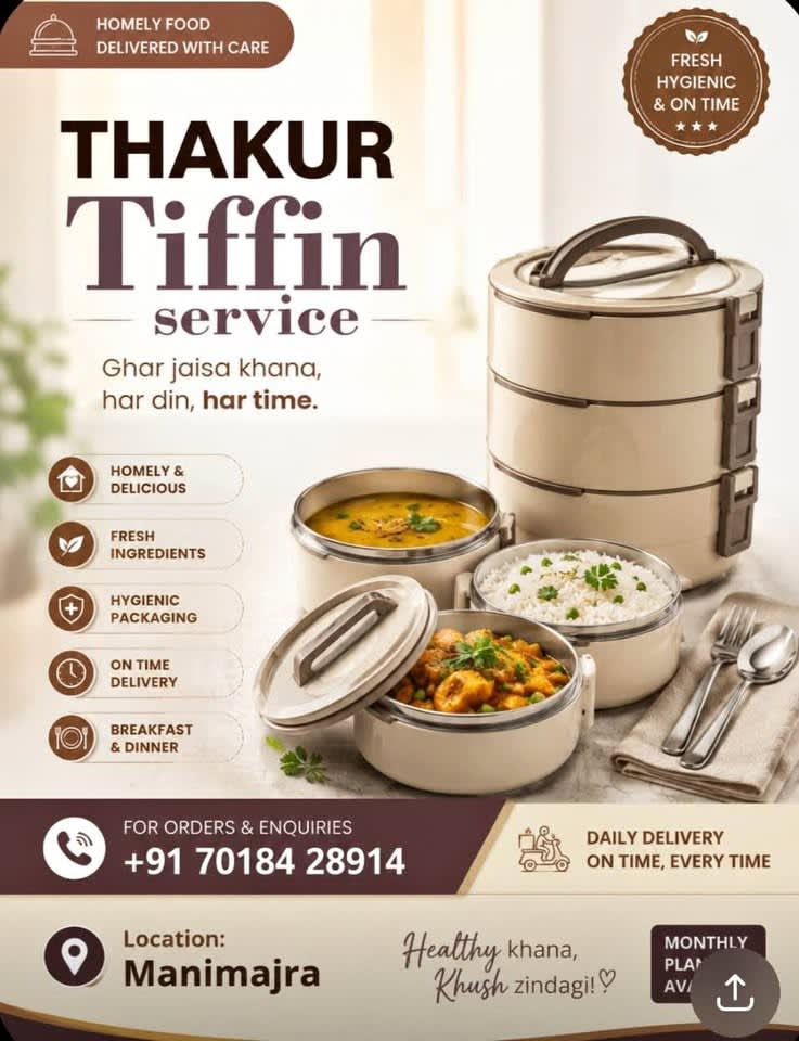 Thakur tiffin service. in Sector 13, Chandigarh, India, Punjab | PunjabsList