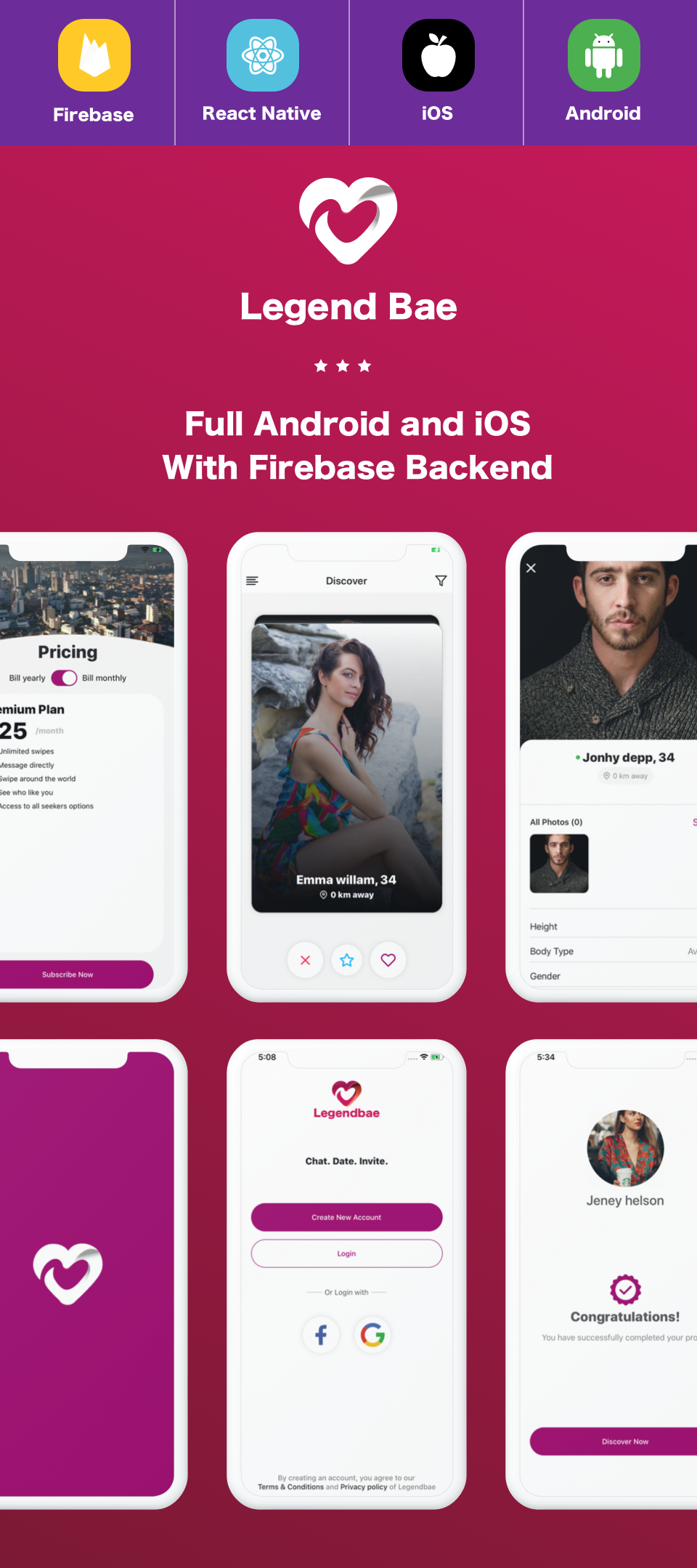 React Native Social Dating App
