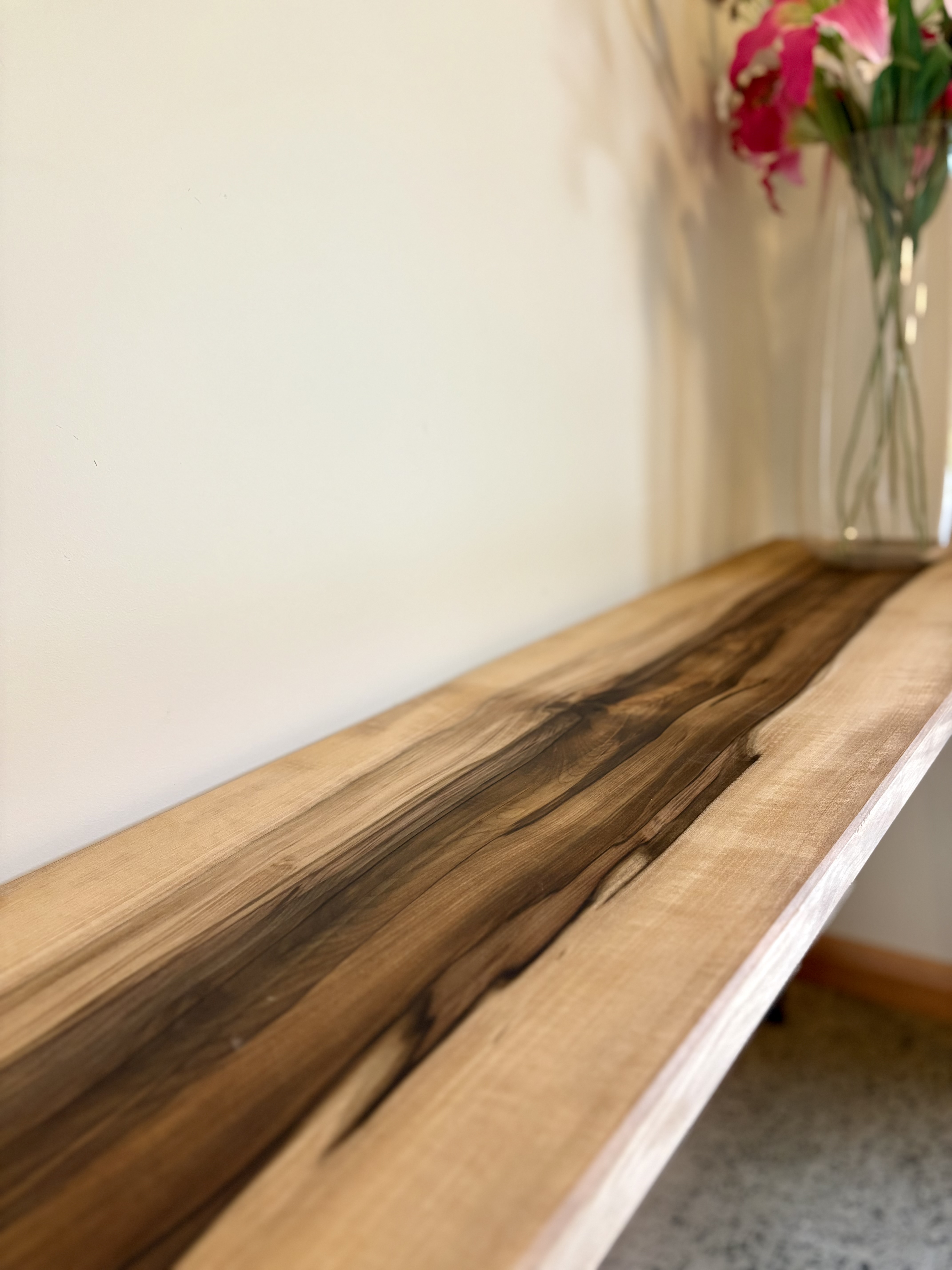 Handcrafted wooden hallway table