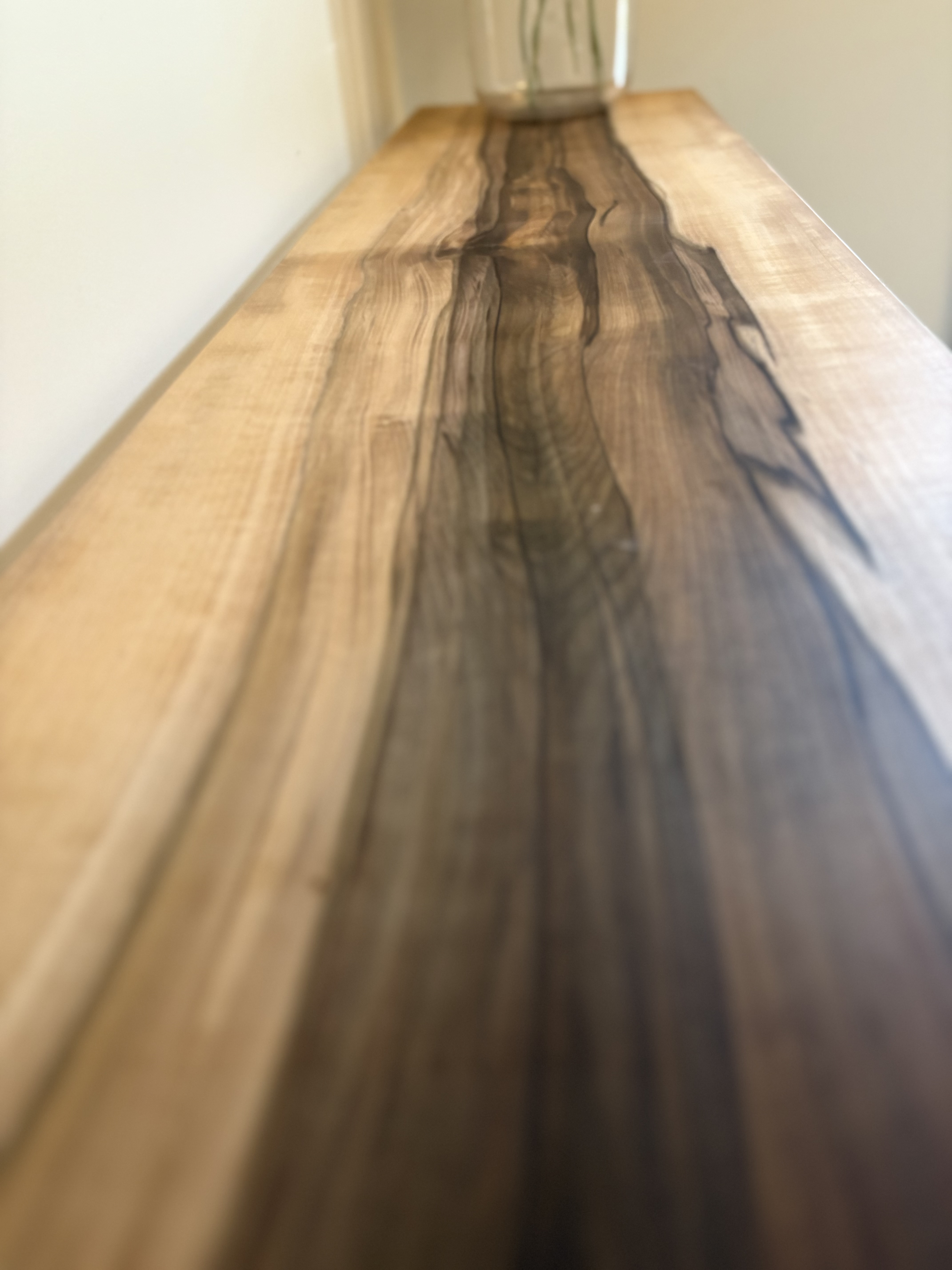 Handcrafted wooden hallway table