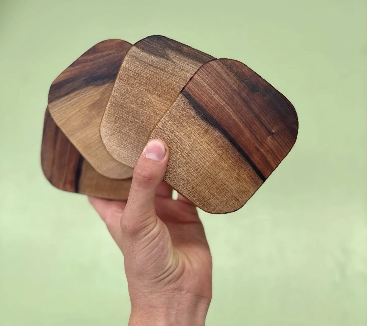 Handcrafted wooden coasters