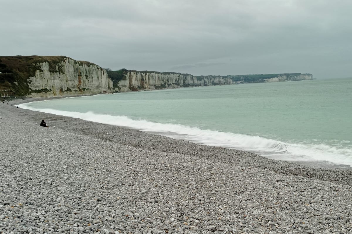 Visite de la plage d'Étretat