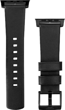 Nomad Apple Watch 44-45-46-49mm Leather Strap Black