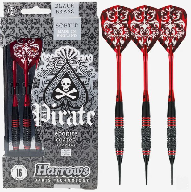 Strelice za pikado PIRATE RED 18g